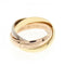 Vendome Louis Cartier Band Ring 18K Tricolor Gold