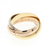 Vendome Louis Cartier Band Ring 18K Tricolor Gold