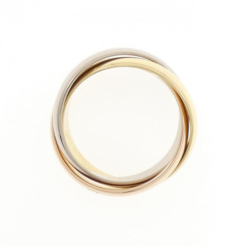 Vendome Louis Cartier Band Ring 18K Tricolor Gold