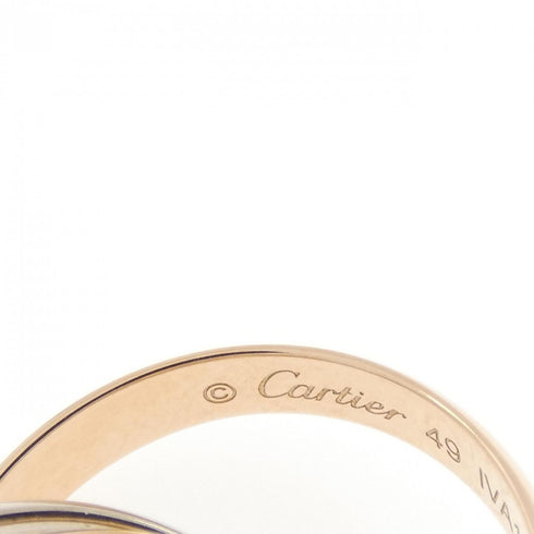 Vendome Louis Cartier Band Ring 18K Tricolor Gold