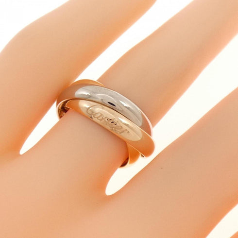Vendome Louis Cartier Band Ring 18K Tricolor Gold