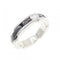 Band Ring Ceramic and 18K White Gold with Diamond