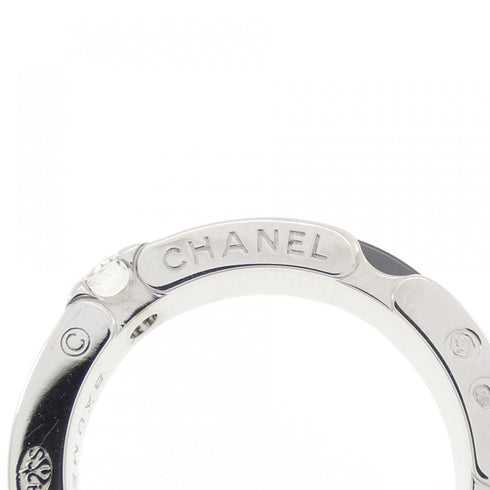 Band Ring Ceramic and 18K White Gold with Diamond