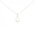 Open Teardrop Pendant Necklace Sterling Silver