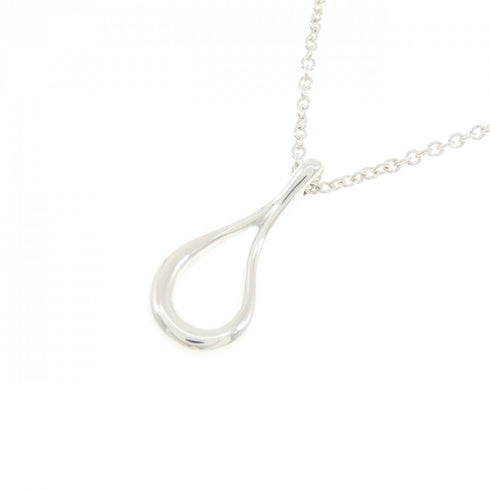 Open Teardrop Pendant Necklace Sterling Silver