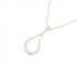 Open Teardrop Pendant Necklace Sterling Silver