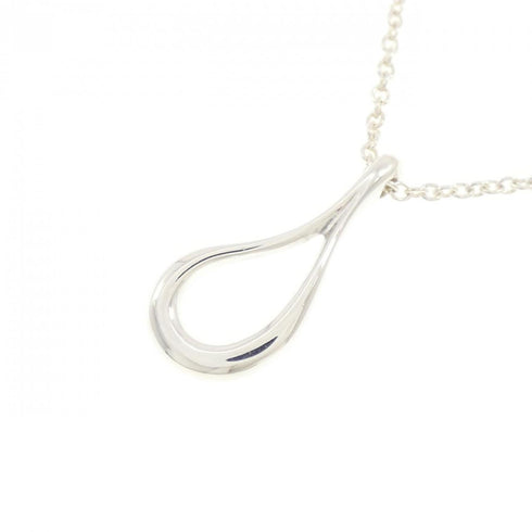 Open Teardrop Pendant Necklace Sterling Silver