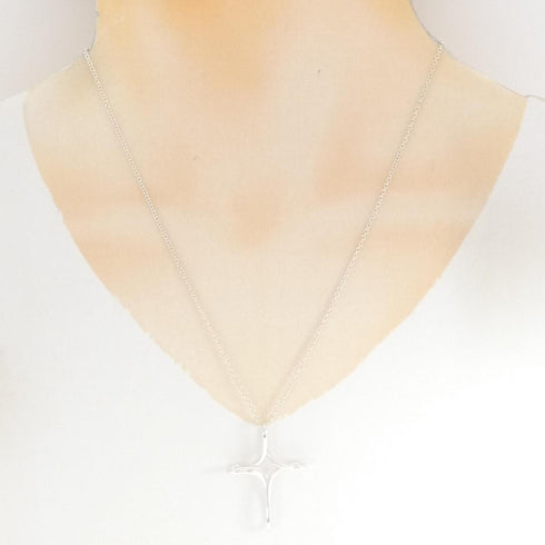 Infinity Cross Pendant Necklace Sterling Silver