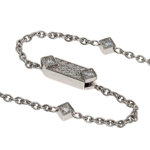 Dentelle Pendant Necklace 18K White Gold with Diamond