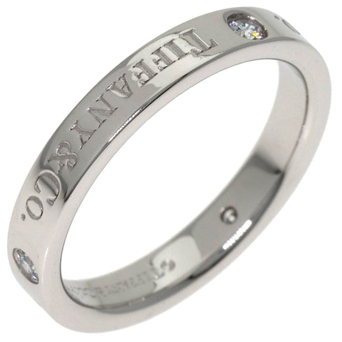 Flat Band Ring Platinum with Diamond