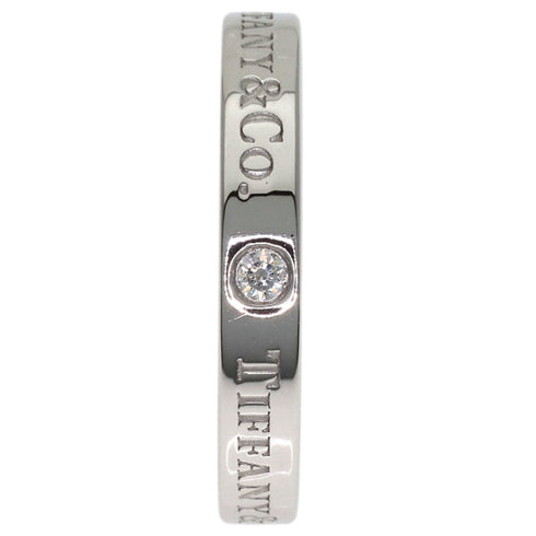 Flat Band Ring Platinum with Diamond