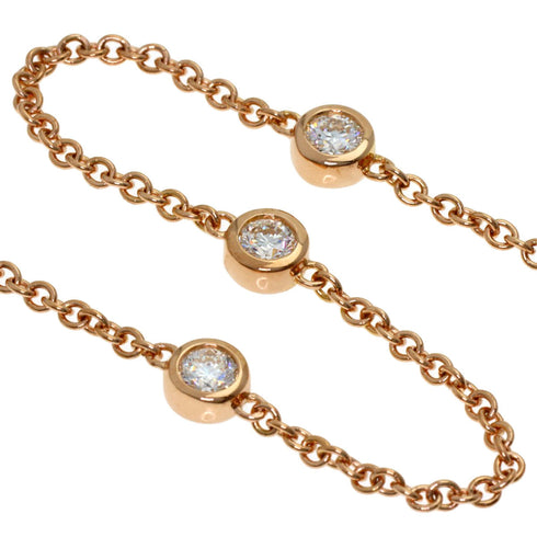 Elsa Peretti Diamonds By The Yard Pendant Necklace 18K Rose Gold and Diamond