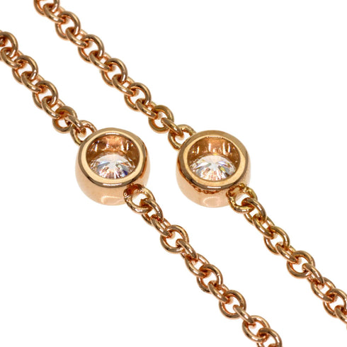 Elsa Peretti Diamonds By The Yard Pendant Necklace 18K Rose Gold and Diamond