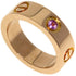 Love Ring 18K Rose Gold with Pink Sapphire