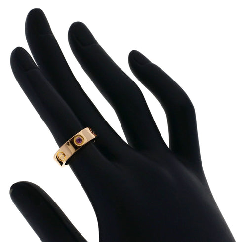 Love Ring 18K Rose Gold with Pink Sapphire