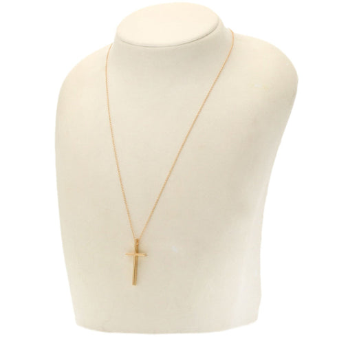 Metro Cross Pendant Necklace 18K Rose Gold