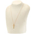 Metro Cross Pendant Necklace 18K Rose Gold