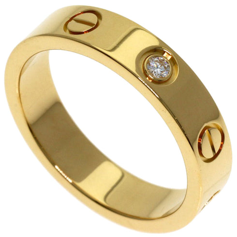 Love Ring 18K Yellow Gold with Diamond Mini