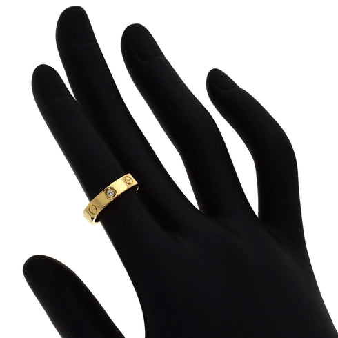 Love Ring 18K Yellow Gold with Diamond Mini