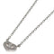 C Heart Pendant Necklace 18K White Gold with Diamonds