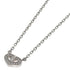 C Heart Pendant Necklace 18K White Gold with Diamonds