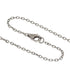 C Heart Pendant Necklace 18K White Gold with Diamonds
