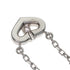 C Heart Pendant Necklace 18K White Gold with Diamonds