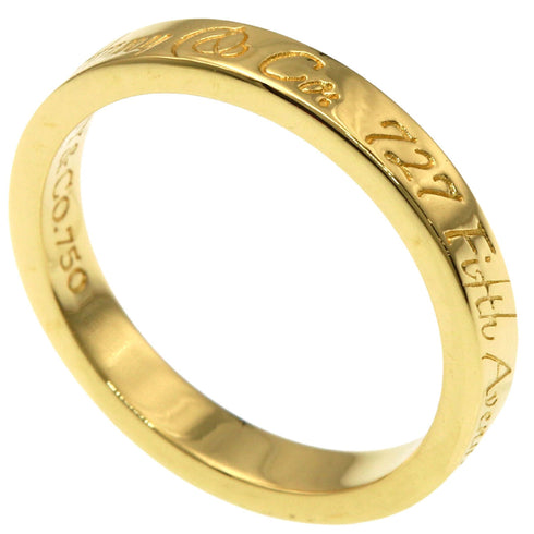 Notes Narrow Band Ring 18K Yellow Gold
