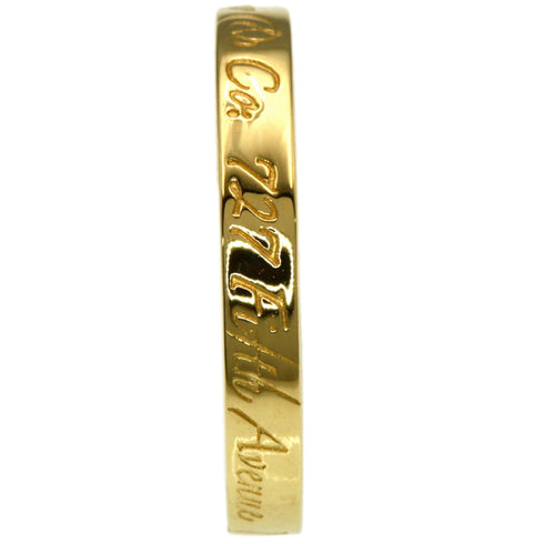 Notes Narrow Band Ring 18K Yellow Gold