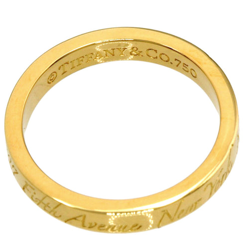 Notes Narrow Band Ring 18K Yellow Gold