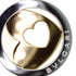 Tondo Heart Pendant Necklace Stainless Steel and 18K Yellow Gold
