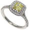 Soleste Ring 18K White Gold and Platinum with Diamonds
