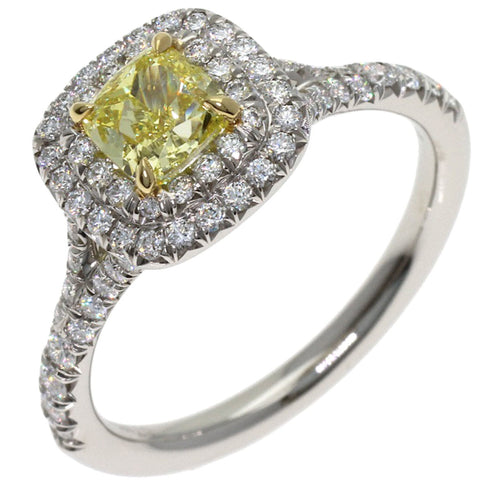 Soleste Ring 18K White Gold and Platinum with Diamonds