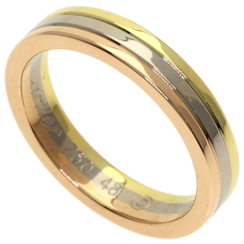 Vendome Louis Cartier Band Ring 18K Tricolor Gold