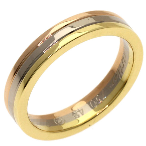 Vendome Louis Cartier Band Ring 18K Tricolor Gold