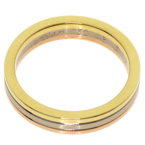 Vendome Louis Cartier Band Ring 18K Tricolor Gold