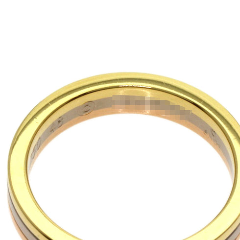 Vendome Louis Cartier Band Ring 18K Tricolor Gold