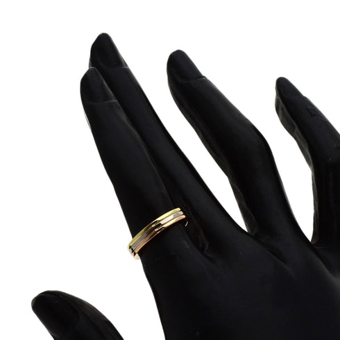 Vendome Louis Cartier Band Ring 18K Tricolor Gold