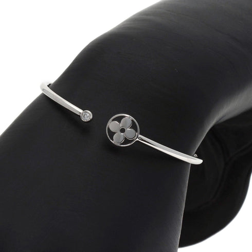 Twist Blossom Bracelet 18K White Gold with Diamond
