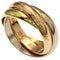Vendome Louis Cartier Band Ring 18K Tricolor Gold