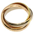 Vendome Louis Cartier Band Ring 18K Tricolor Gold