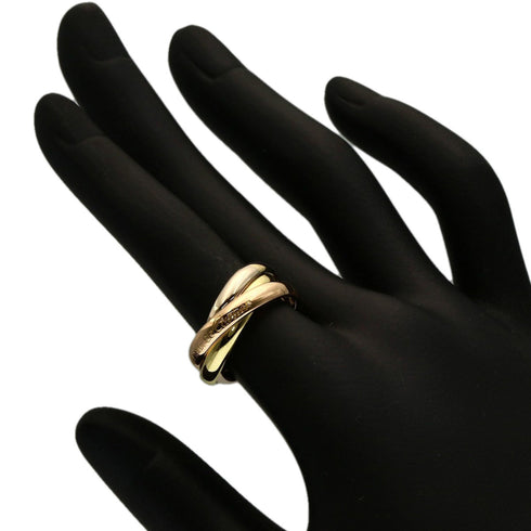 Vendome Louis Cartier Band Ring 18K Tricolor Gold