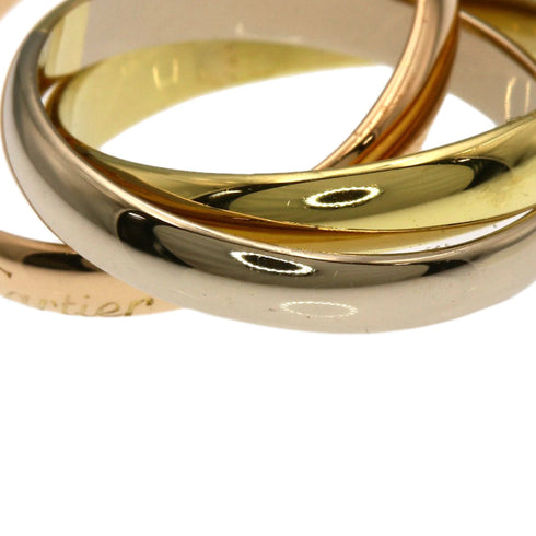 Vendome Louis Cartier Band Ring 18K Tricolor Gold