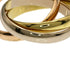 Vendome Louis Cartier Band Ring 18K Tricolor Gold