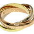Vendome Louis Cartier Band Ring 18K Tricolor Gold
