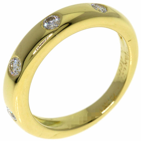 Tendrement Etoile 4P Diamond Band Ring 18K Yellow Gold