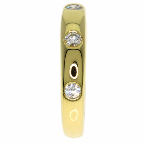 Tendrement Etoile 4P Diamond Band Ring 18K Yellow Gold