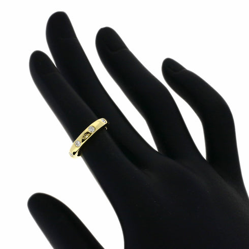 Tendrement Etoile 4P Diamond Band Ring 18K Yellow Gold