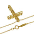 Cross Pendant Necklace 18K Yellow Gold Large with Diamond