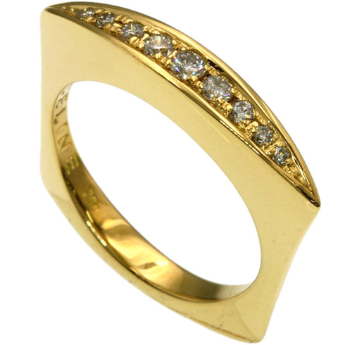 Square Diamond Ring 18K Yellow Gold